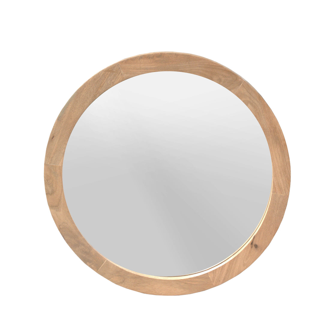 Ronde spiegel Dide Naturel Mangohout 80 cm - Industrieelinhuis.nl
