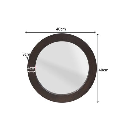 Ronde spiegel Dide Bruin Mangohout 40 cm - Industrieelinhuis.nl