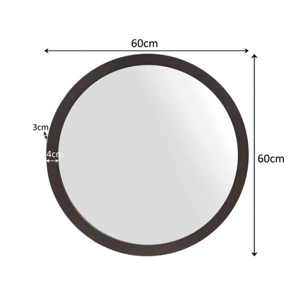 Ronde spiegel Dide Bruin Mangohout 60 cm - Industrieelinhuis.nl
