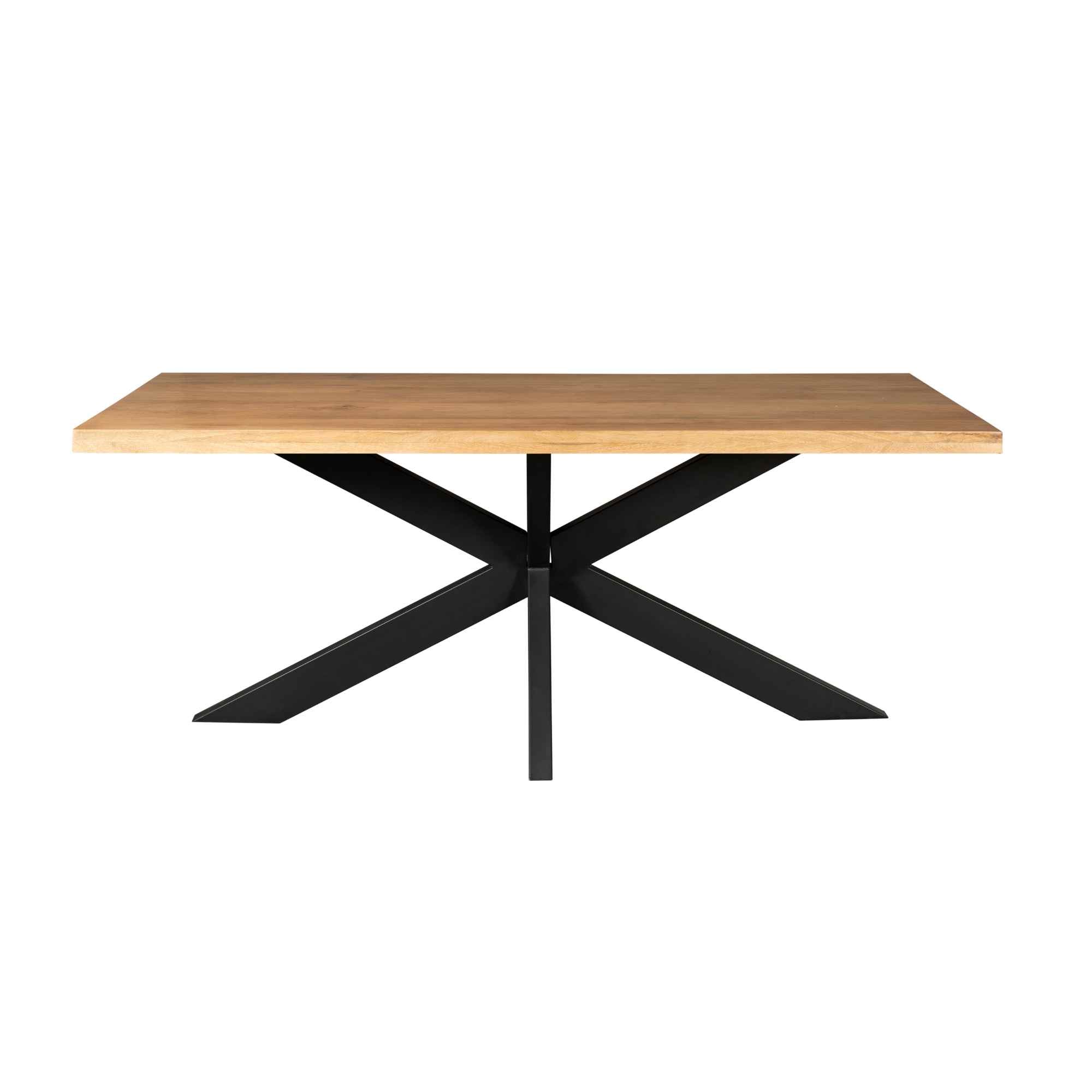 Eettafel Mangohout Denver | Rechthoek matrixpoot | 180 cm