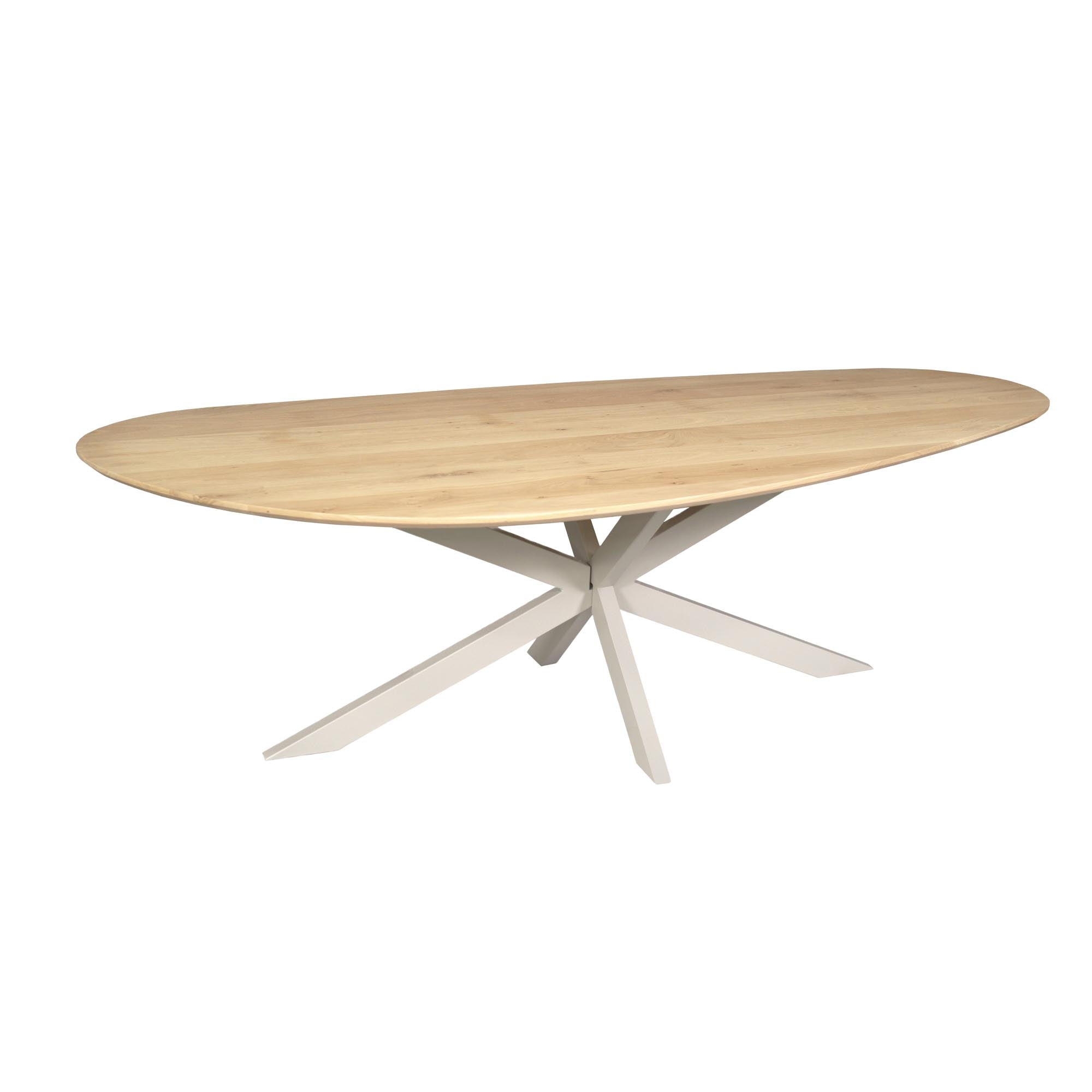 Eiken eettafel Cloud | 210 cm | Naturel | Poot Sand - Industrieelinhuis.nl
