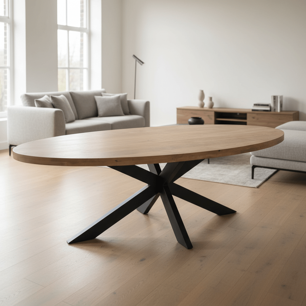 Eettafel Dakota | 210 cm | Ovaal - Industrieelinhuis.nl