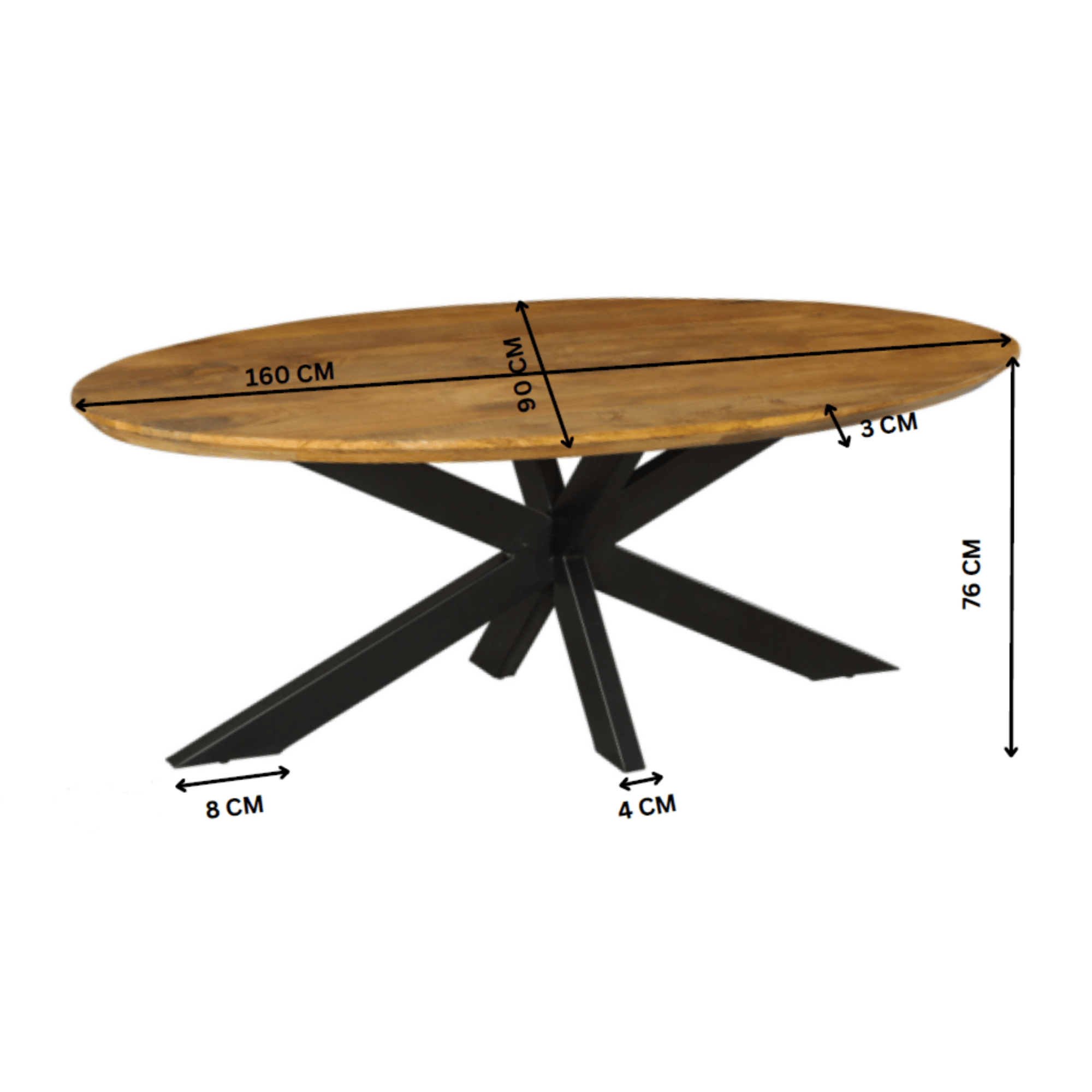 Vakkenkast Eclipse Black | 90 cm - Industrieelinhuis.nl