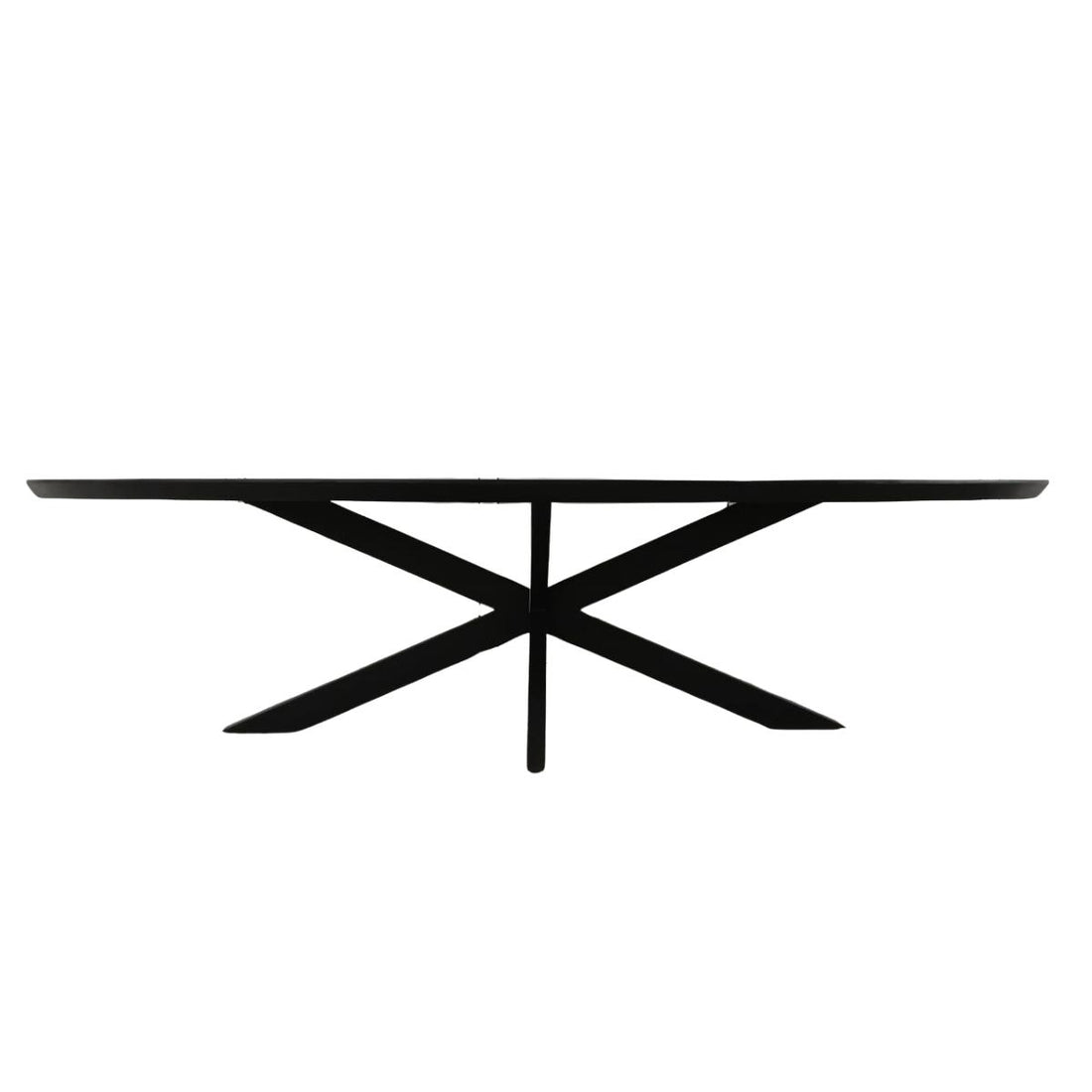 Zwarte Eettafel Ovaal Brandy 180 cm - Industrieelinhuis.nl