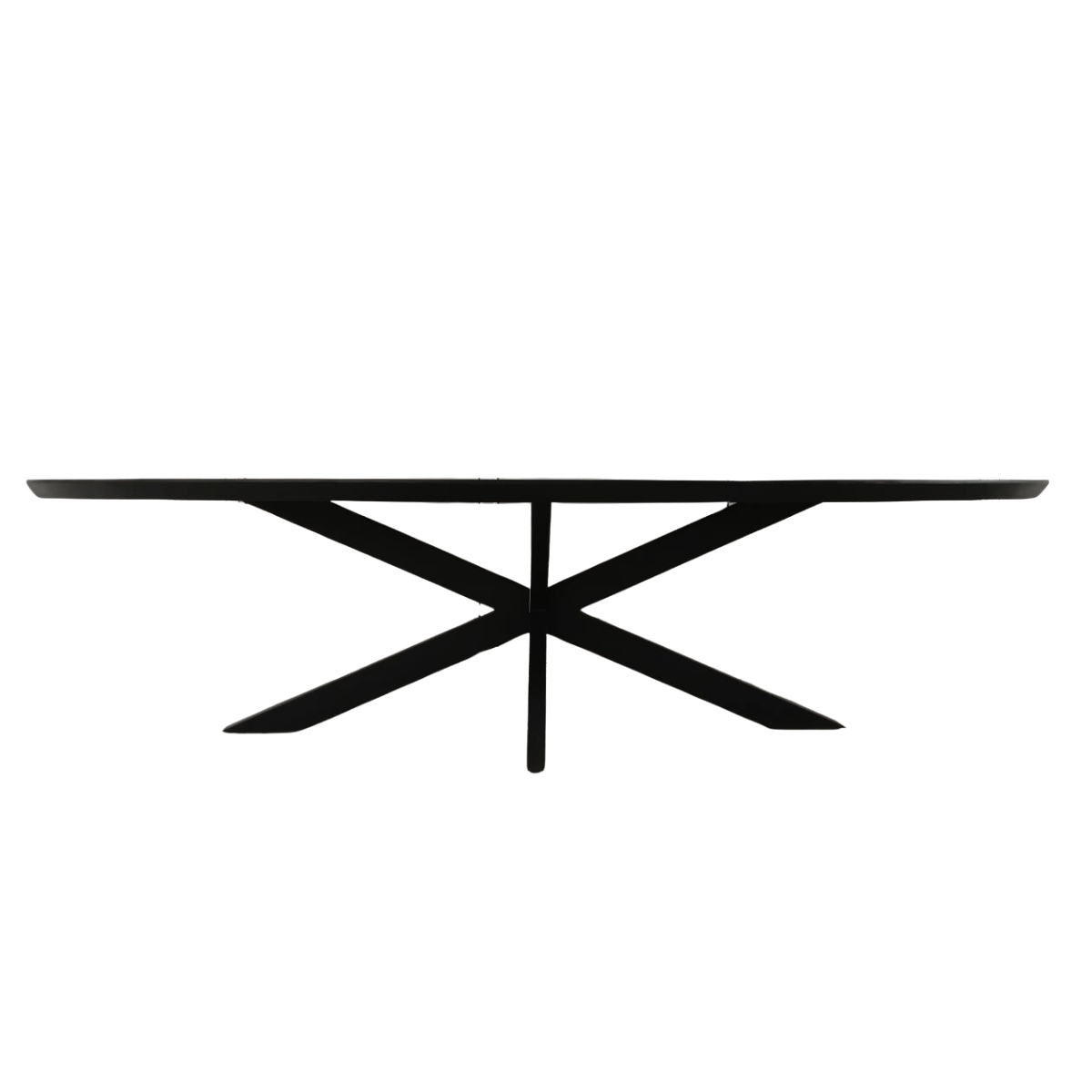 Zwarte Eettafel Ovaal Brandy 180 cm - Industrieelinhuis.nl