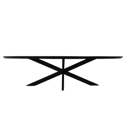 Zwarte Eettafel Ovaal Brandy 180 cm - Industrieelinhuis.nl