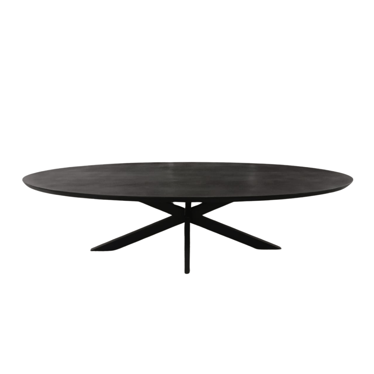 Zwarte Eettafel Ovaal Brandy 240 cm - Industrieelinhuis.nl