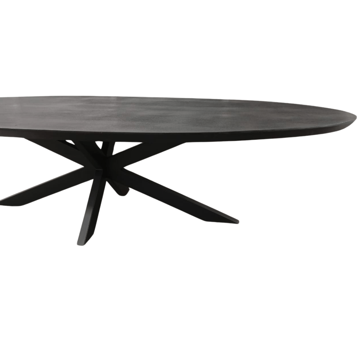 Zwarte Eettafel Ovaal Brandy 240 cm - Industrieelinhuis.nl