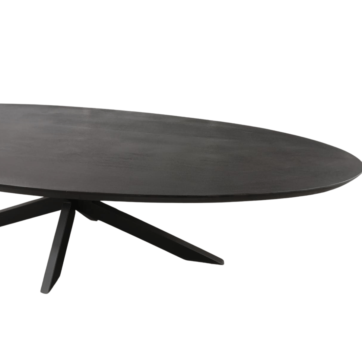 Zwarte Eettafel Ovaal Brandy 240 cm - Industrieelinhuis.nl
