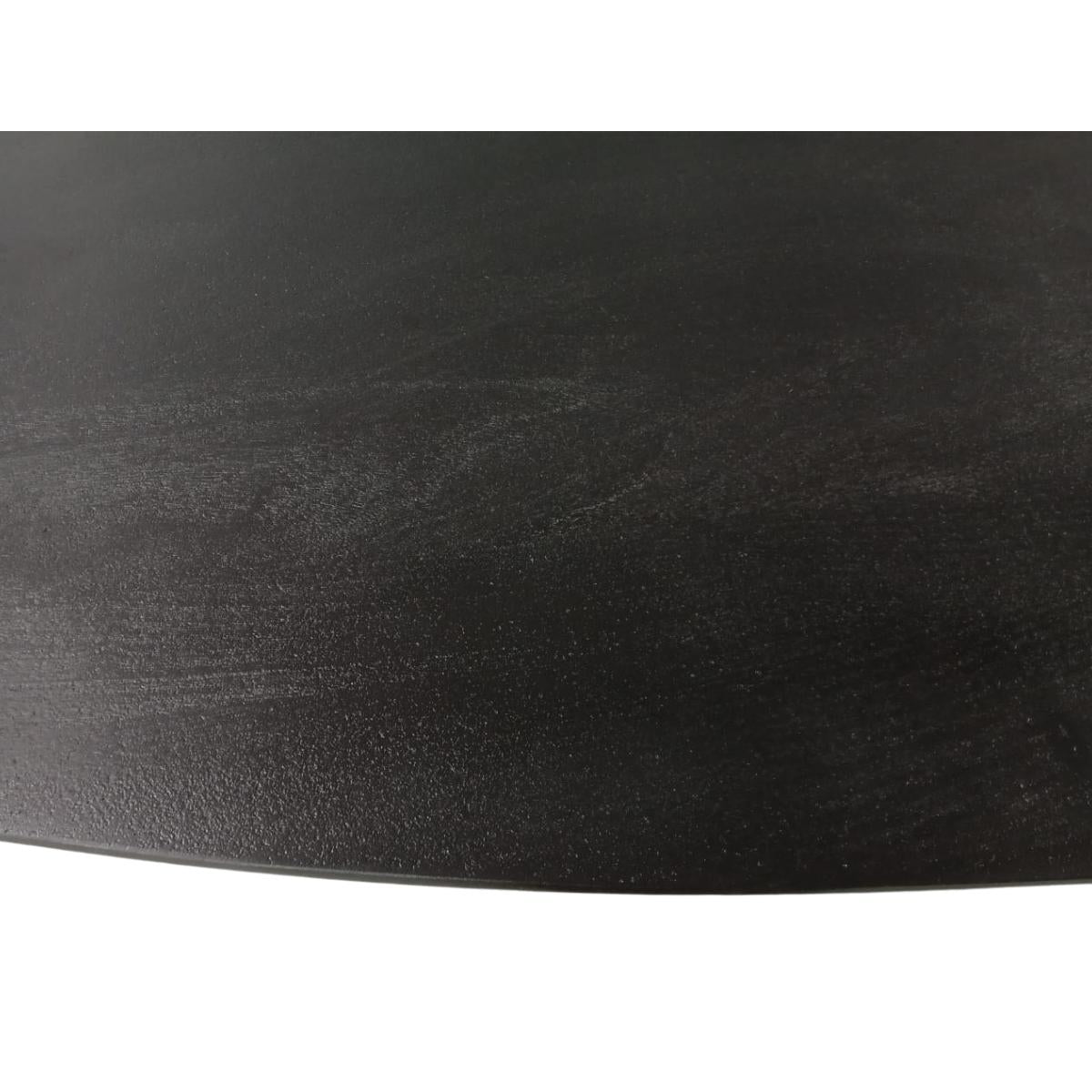 Zwarte Eettafel Ovaal Brandy 210 cm - Industrieelinhuis.nl