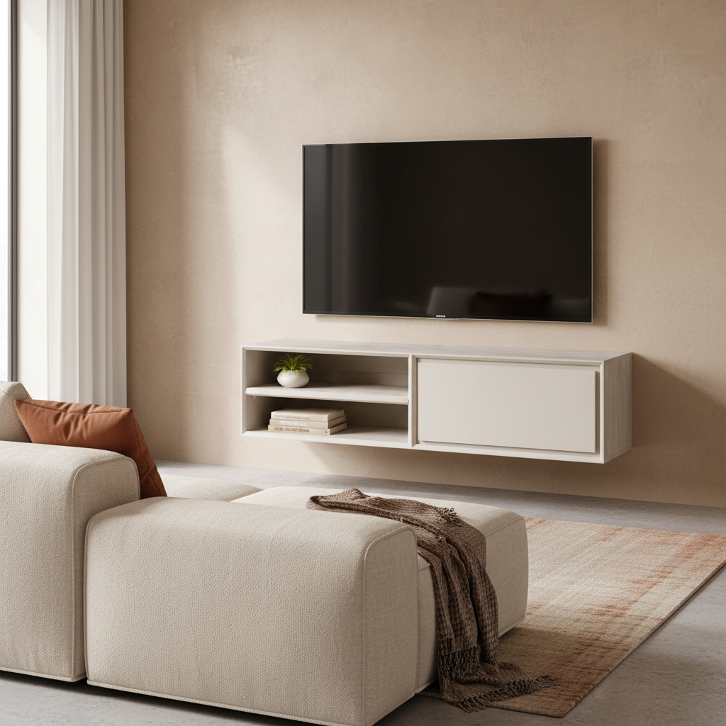 Zwevend tv meubel Ambiance Sand | 120 cm