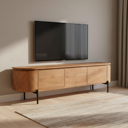 Tv meubel Excellent Naturel | 160 cm Zwevend of op poten te plaatsen - Industrieelinhuis.nl