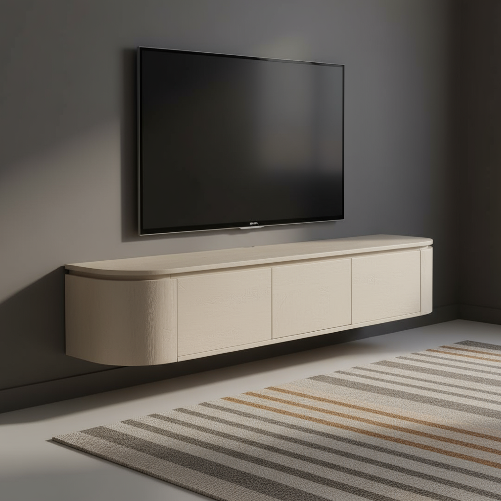 Tv meubel Excellent Sand | 160 cm Zwevend of op poten te plaatsen - Industrieelinhuis.nl