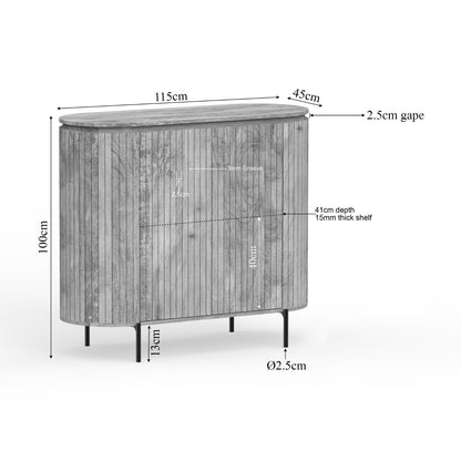 Kabinet kast Solana | 115 cm | Naturel - Industrieelinhuis.nl