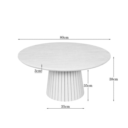 Salontafel Solana Zand Mangohout 80 cm - Industrieelinhuis.nl