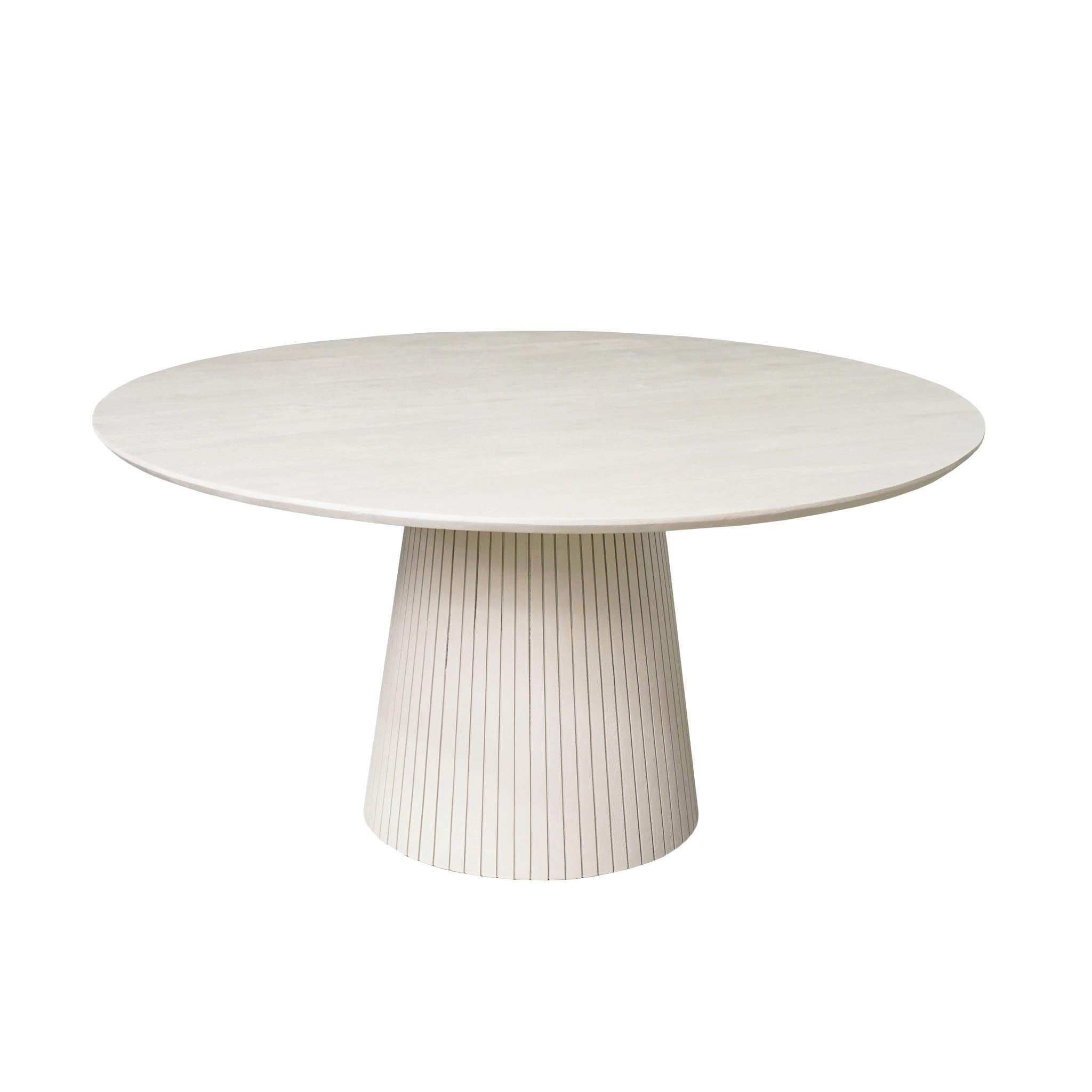 Ronde eettafel Solana Zand Mangohout 130 cm - Industrieelinhuis.nl