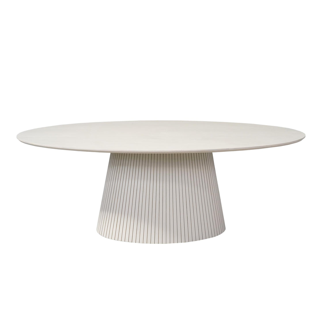 Ovale eettafel Solana Zand Mangohout 210 cm - Industrieelinhuis.nl
