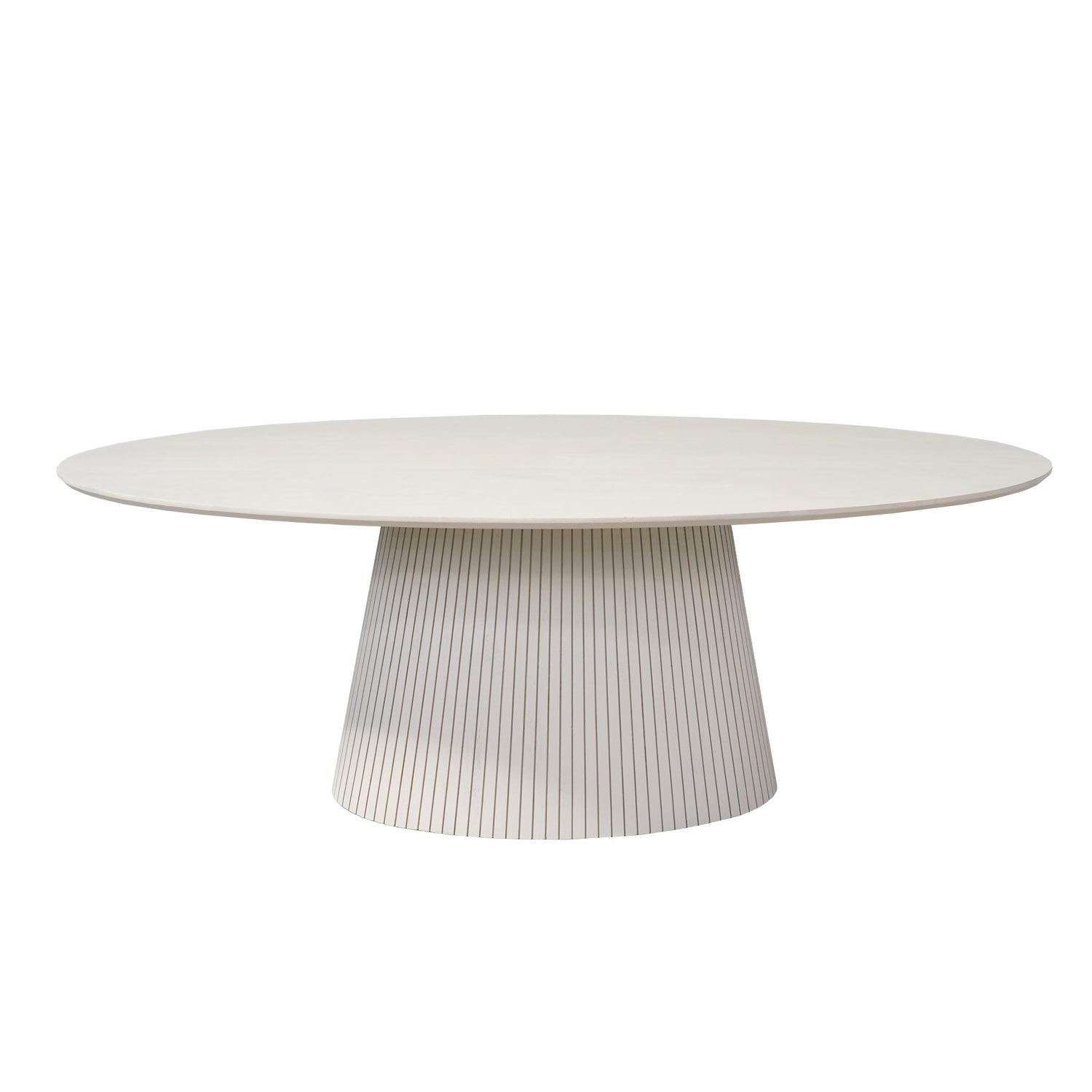Ovale eettafel Solana Zand Mangohout 210 cm - Industrieelinhuis.nl