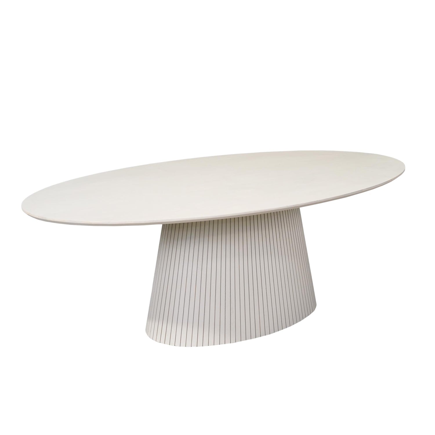 Ovale eettafel Solana Zand Mangohout 210 cm - Industrieelinhuis.nl