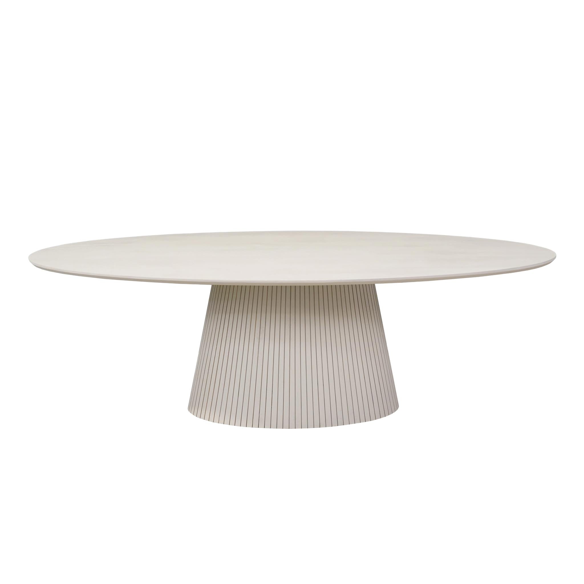 Ovale eettafel Solana Zand Mangohout 240 cm - Industrieelinhuis.nl