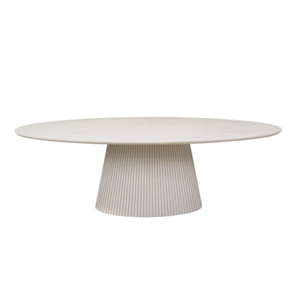 Ovale eettafel Solana Zand Mangohout 240 cm - Industrieelinhuis.nl