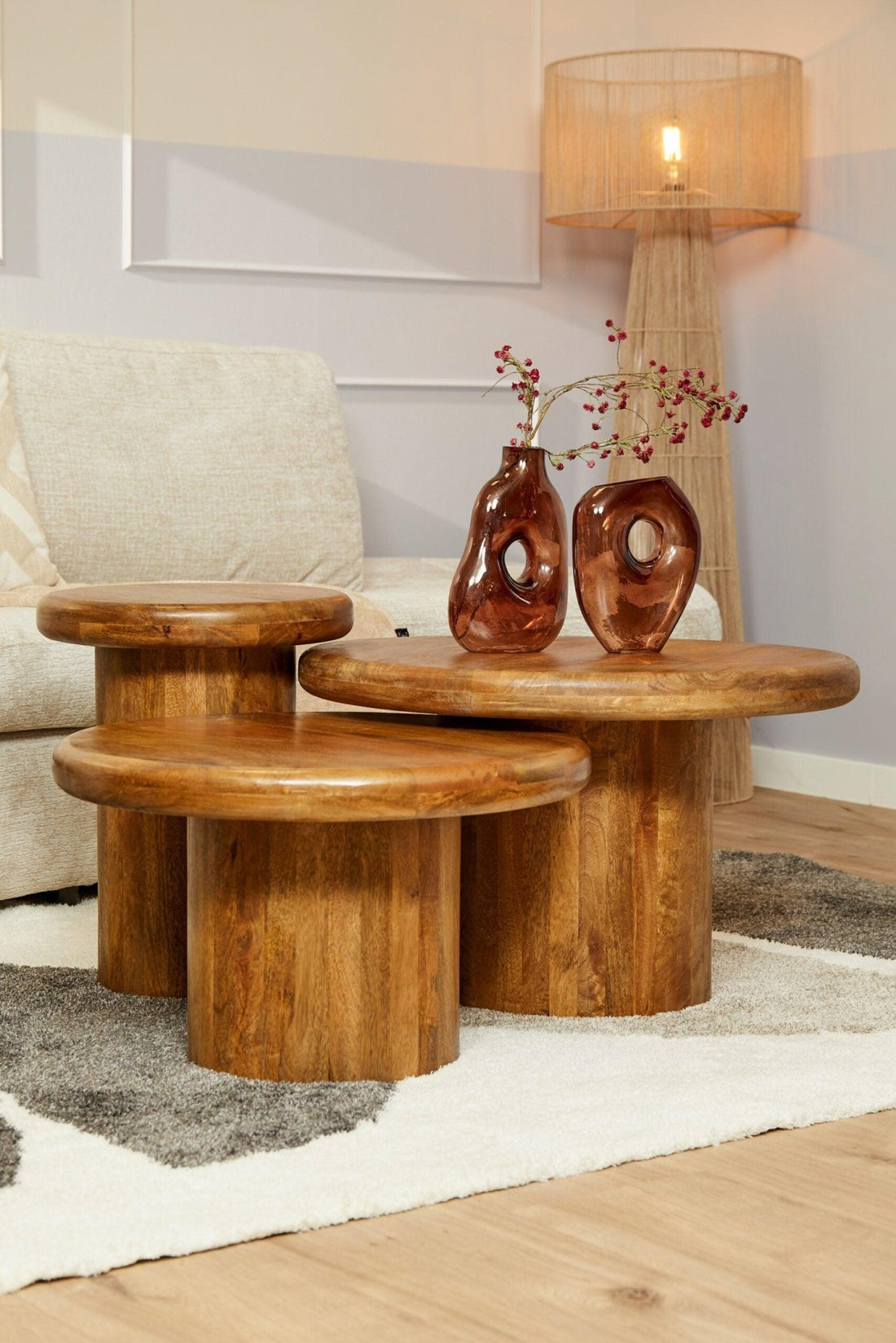 Salontafel Maya | 70 cm | set van 3 - Industrieelinhuis.nl