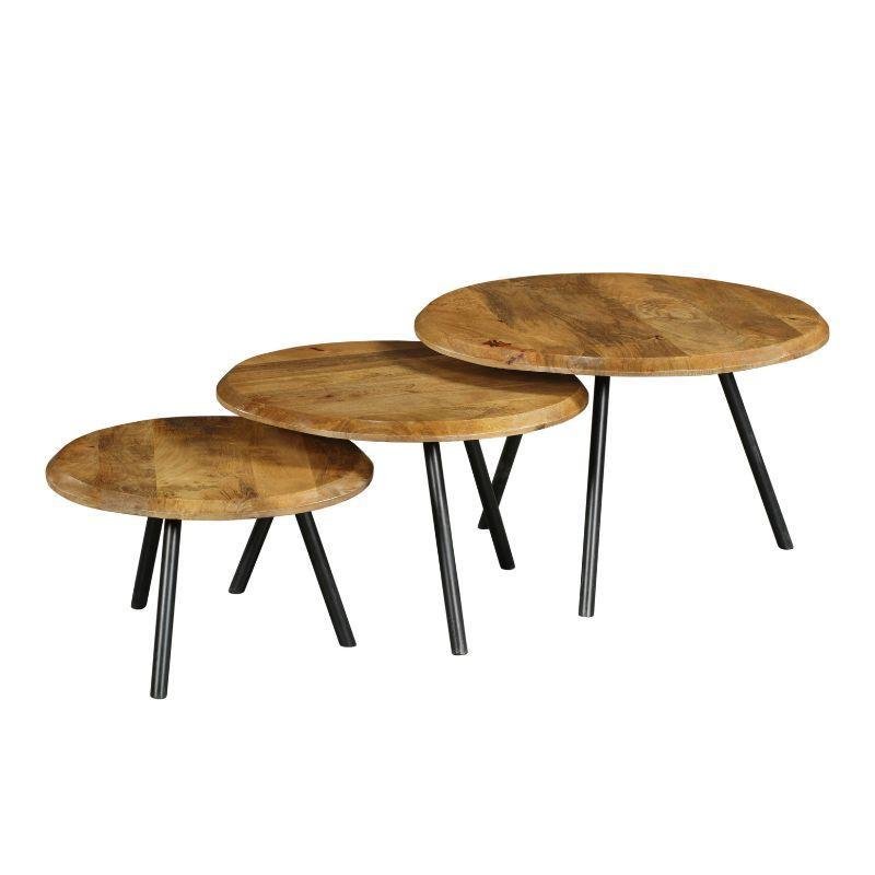 Salontafel Ohio | 70 cm | set van 3 - Industrieelinhuis.nl