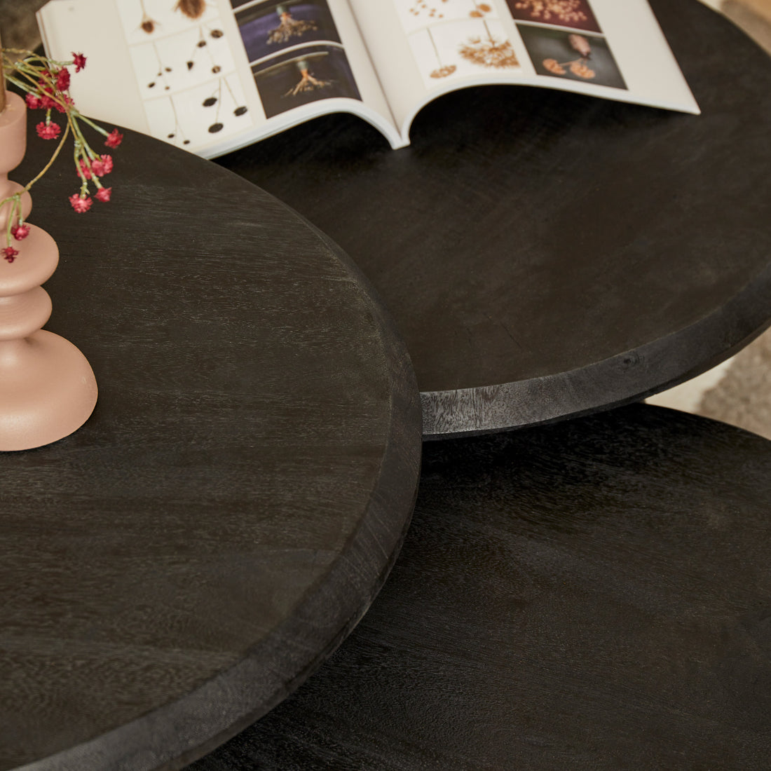 Salontafel Ohio Black | 70 cm| set van 3 - Industrieelinhuis.nl