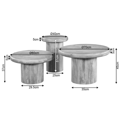 Salontafel Maya | 70 cm | Brown