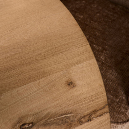 Eiken eettafel Ferris | Rond 110 cm | Naturel - Industrieelinhuis.nl