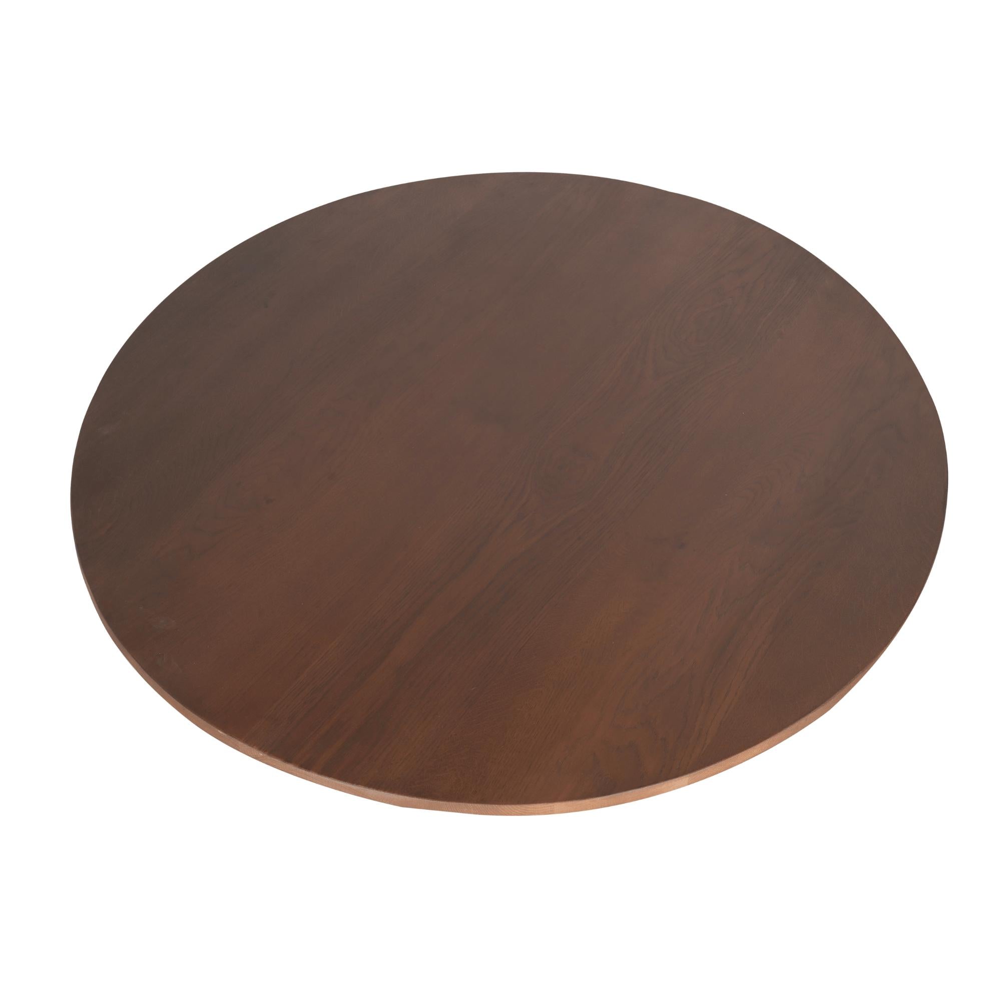 Eiken eettafel Ferris | Rond 150 cm | Walnoot - Industrieelinhuis.nl
