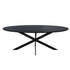 Eiken eettafel Ferris | Ovaal 210 cm | Zwart - Industrieelinhuis.nl