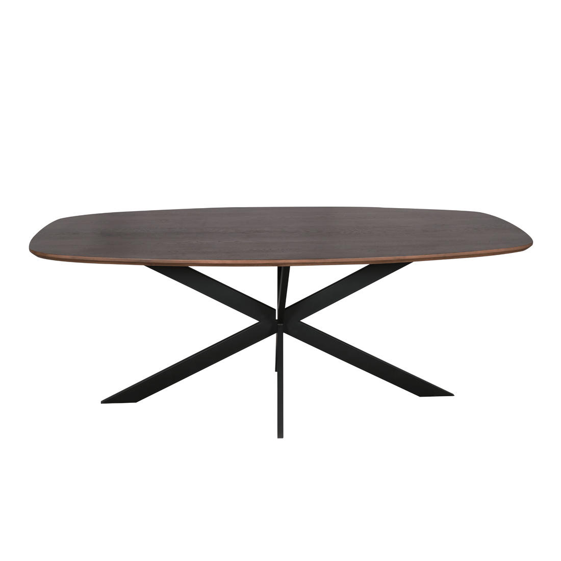 Eiken eettafel Ferris | Deens Ovaal 200 cm | Walnoot - Industrieelinhuis.nl