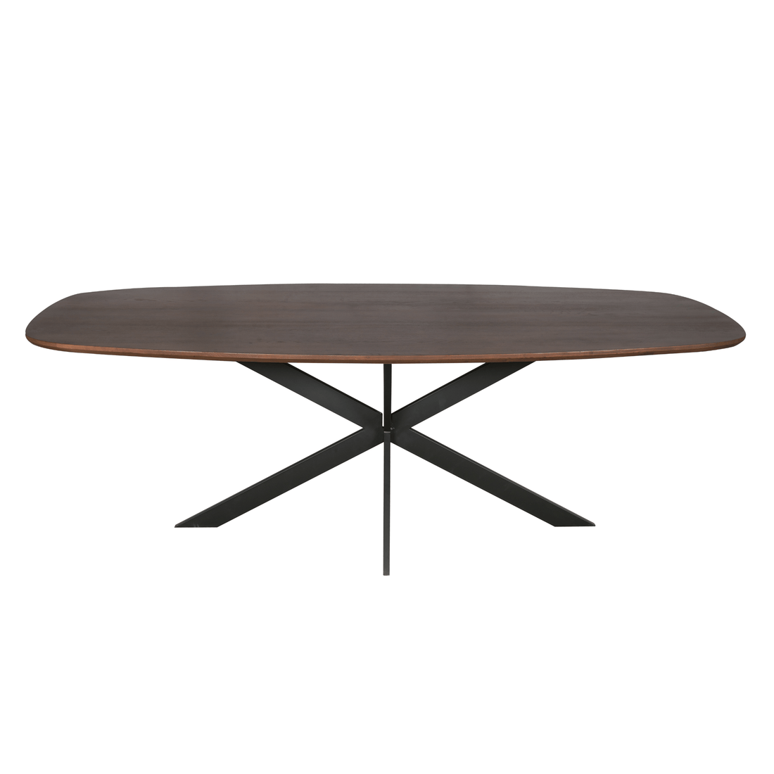 Eiken eettafel Ferris | Deens Ovaal 240 cm | Walnoot - Industrieelinhuis.nl
