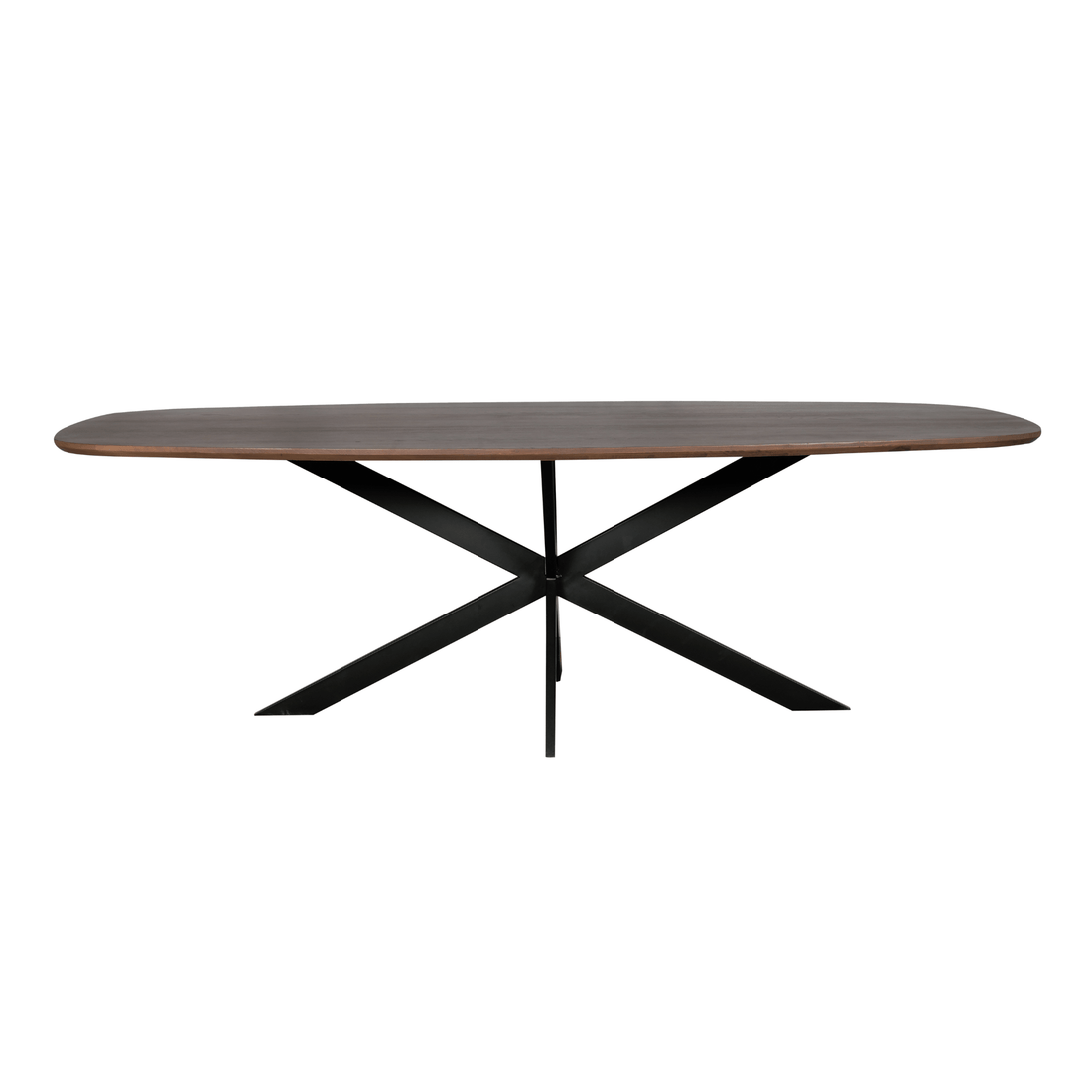 Eiken eettafel Ferris | Deens Ovaal 240 cm | Walnoot - Industrieelinhuis.nl