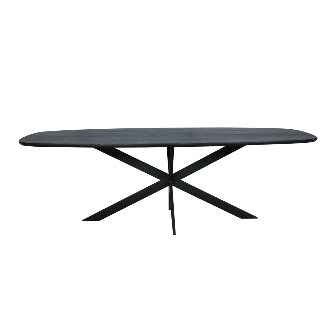 Eiken eettafel Ferris | Deens Ovaal 240 cm | Zwart - Industrieelinhuis.nl