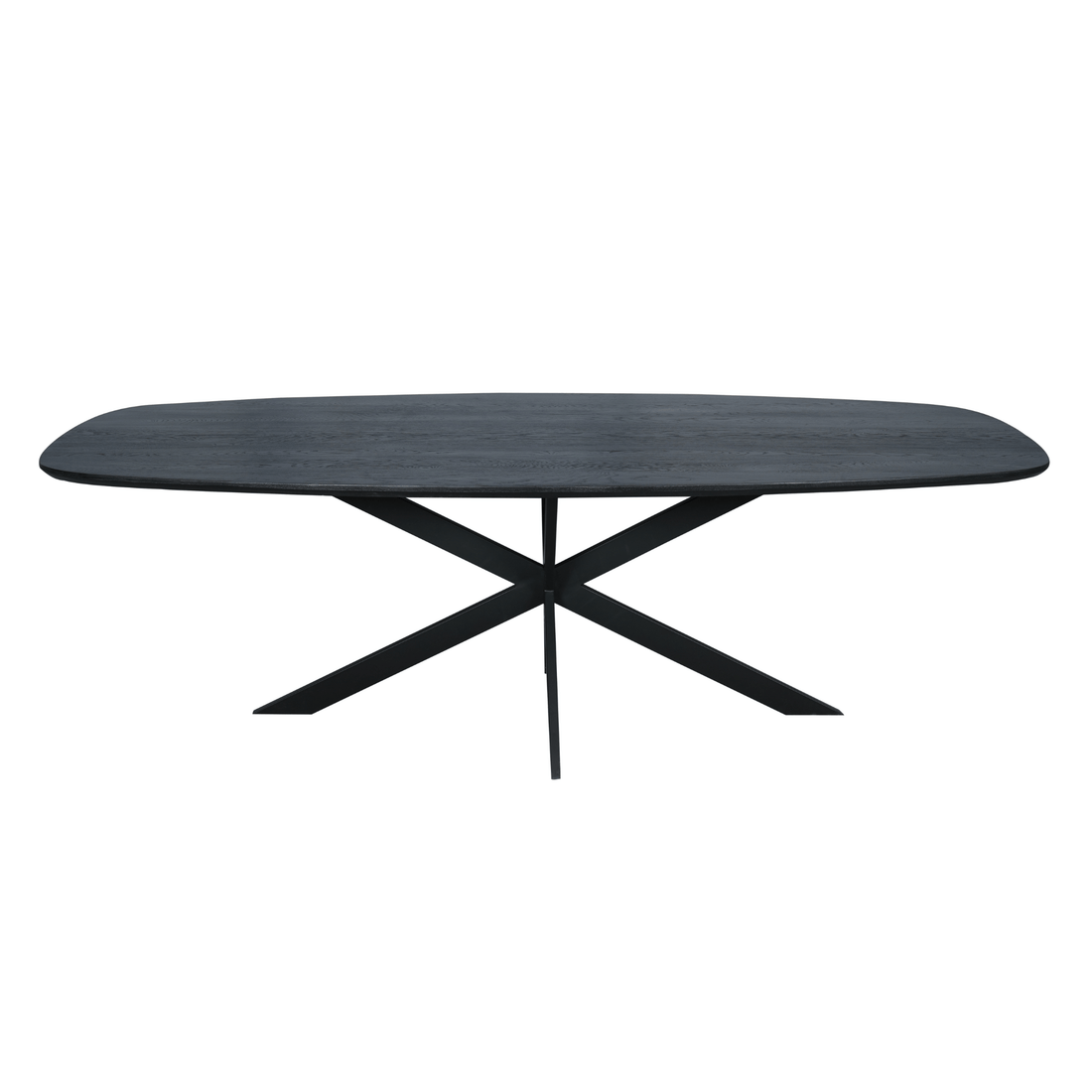 Eiken eettafel Ferris | Deens Ovaal 240 cm | Zwart - Industrieelinhuis.nl