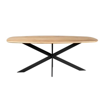 Eiken eettafel Ferris | Deens Ovaal 180 cm | Naturel - Industrieelinhuis.nl