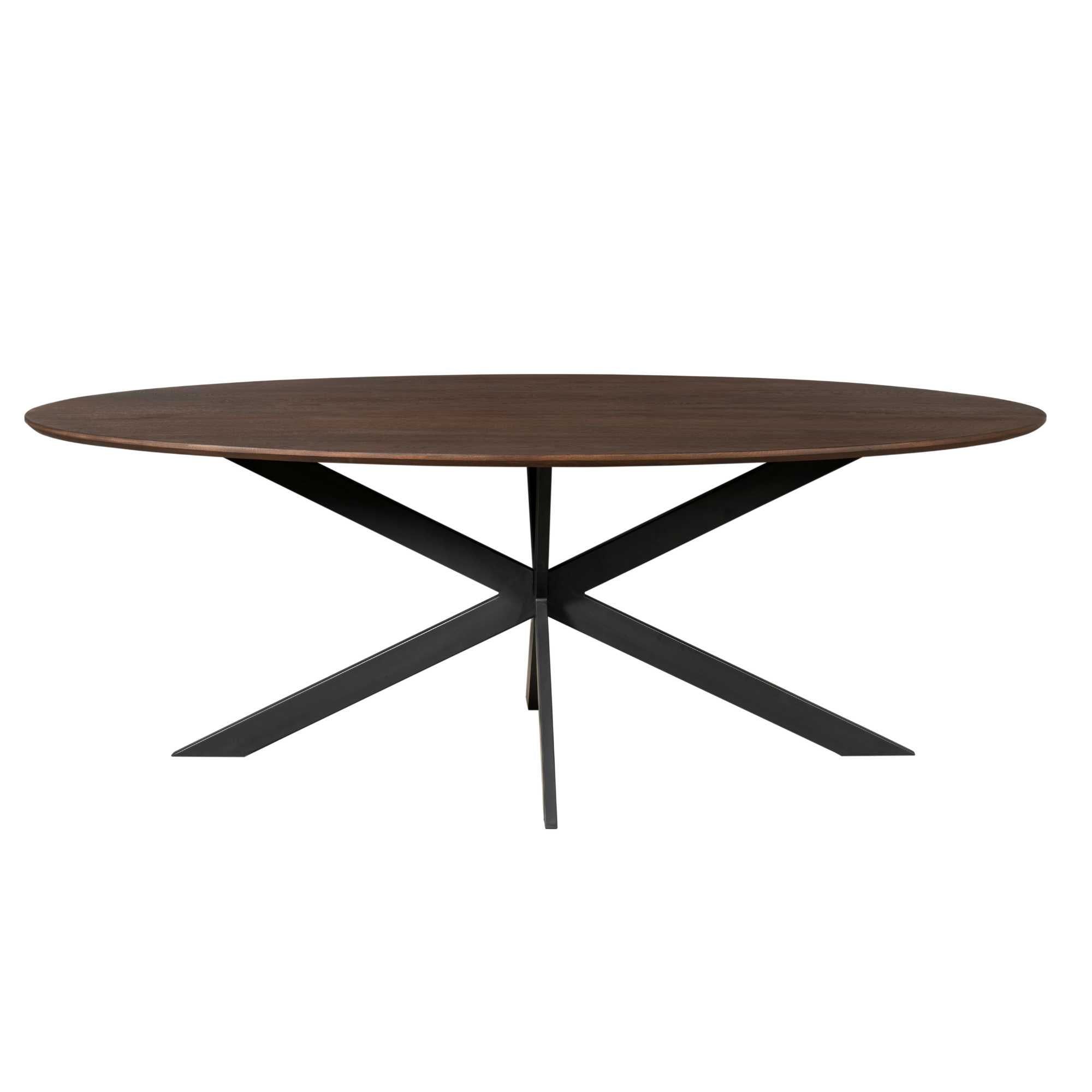 Eiken eettafel Ferris Ovaal Bruin 210 cm