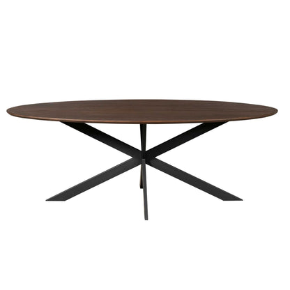 Eiken eettafel Ferris Ovaal Bruin 210 cm