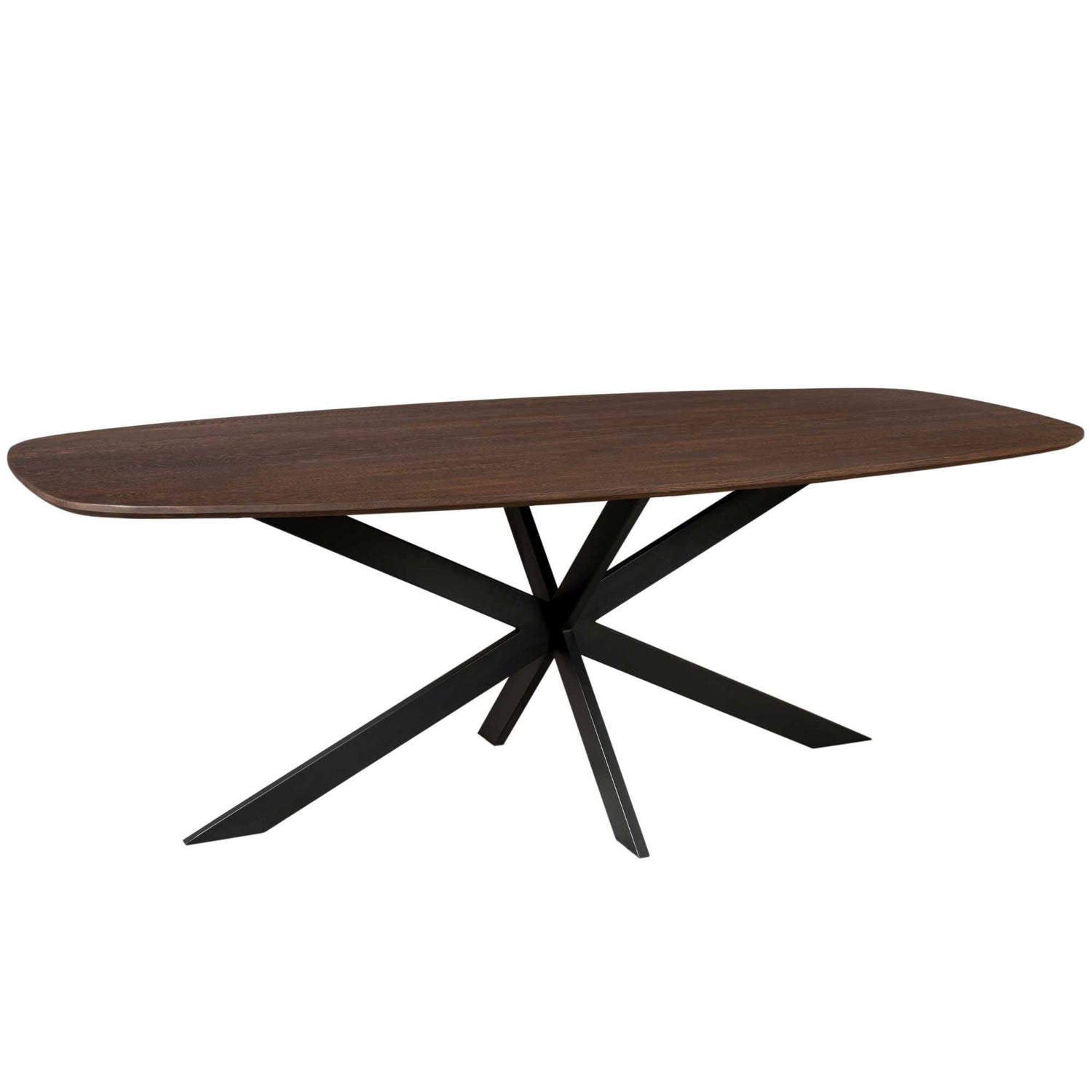 Eiken eettafel Ferris Deens Ovaal Bruin 200 cm