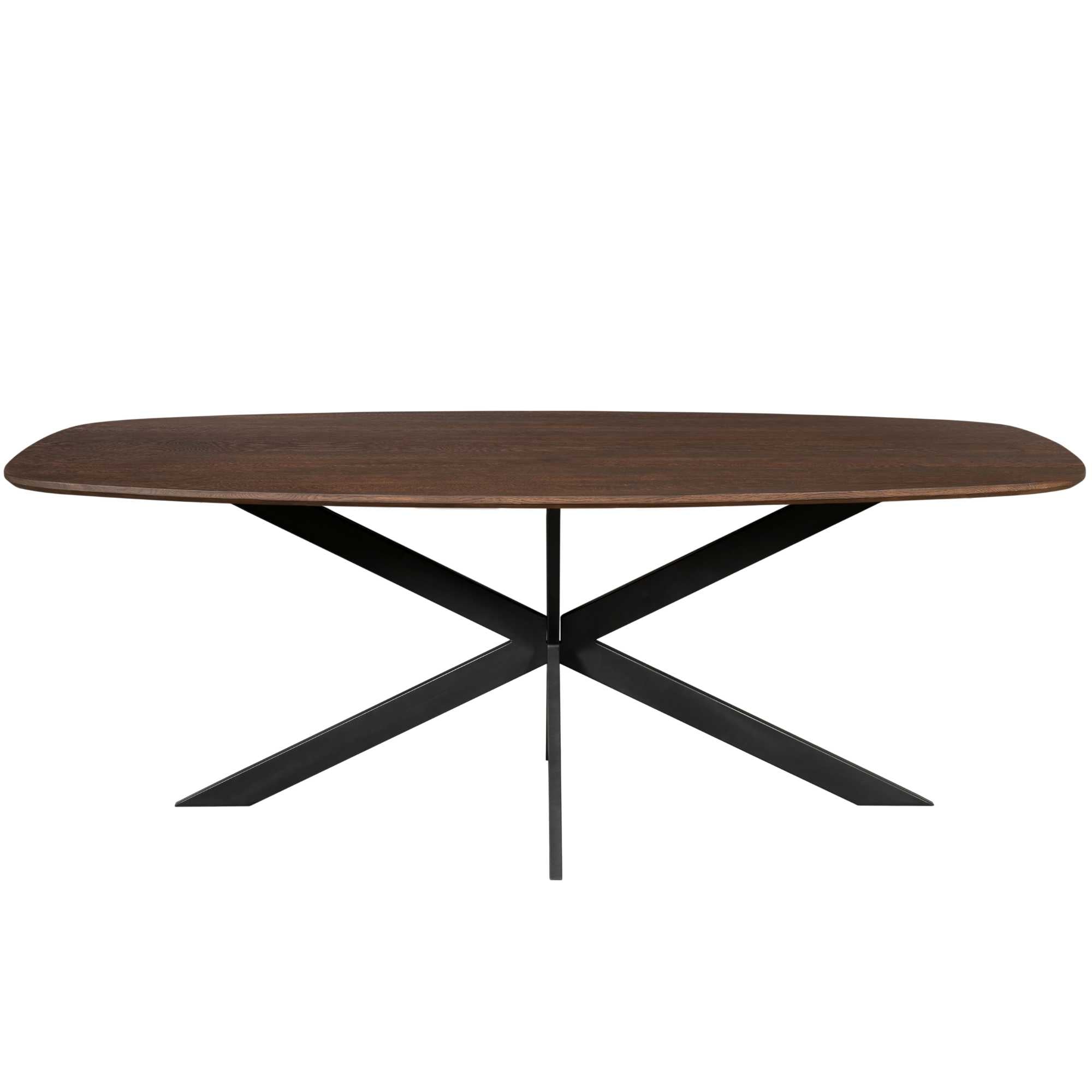Eiken eettafel Ferris Deens Ovaal Bruin 200 cm