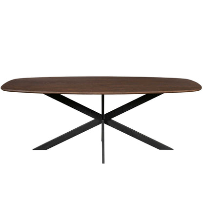 Eiken eettafel Ferris Deens Ovaal Bruin 200 cm