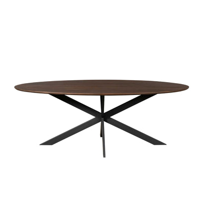 Eiken eettafel Ferris Ovaal Bruin 280 cm
