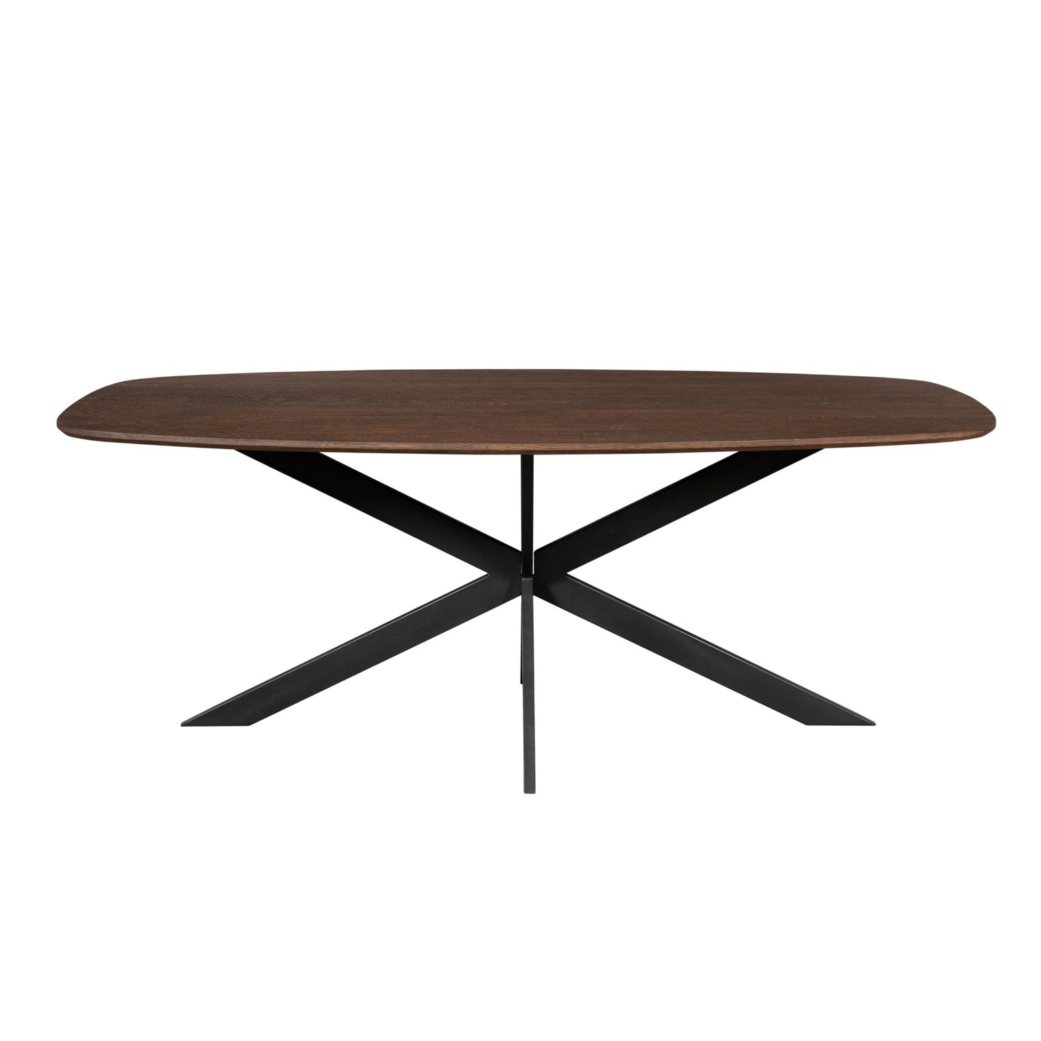 Eiken eettafel Ferris Deens Ovaal Bruin 180 cm - Industrieelinhuis.nl