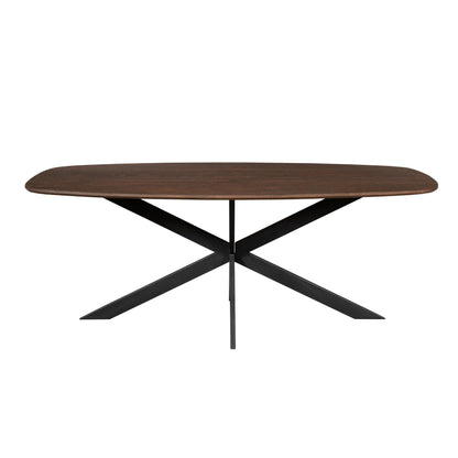 Eiken eettafel Ferris Deens Ovaal Bruin 180 cm - Industrieelinhuis.nl