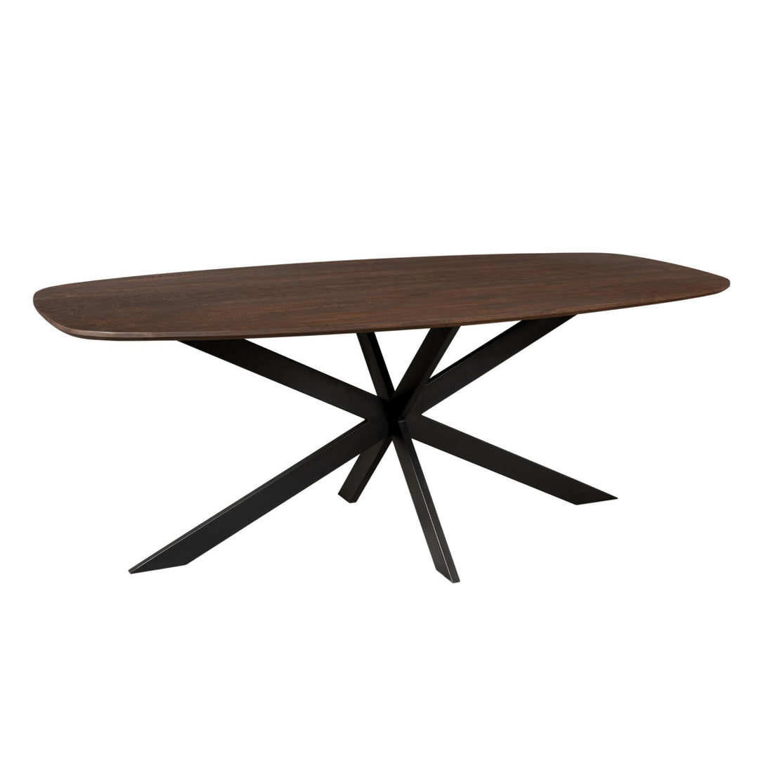 Eiken eettafel Ferris Deens Ovaal Bruin 180 cm - Industrieelinhuis.nl