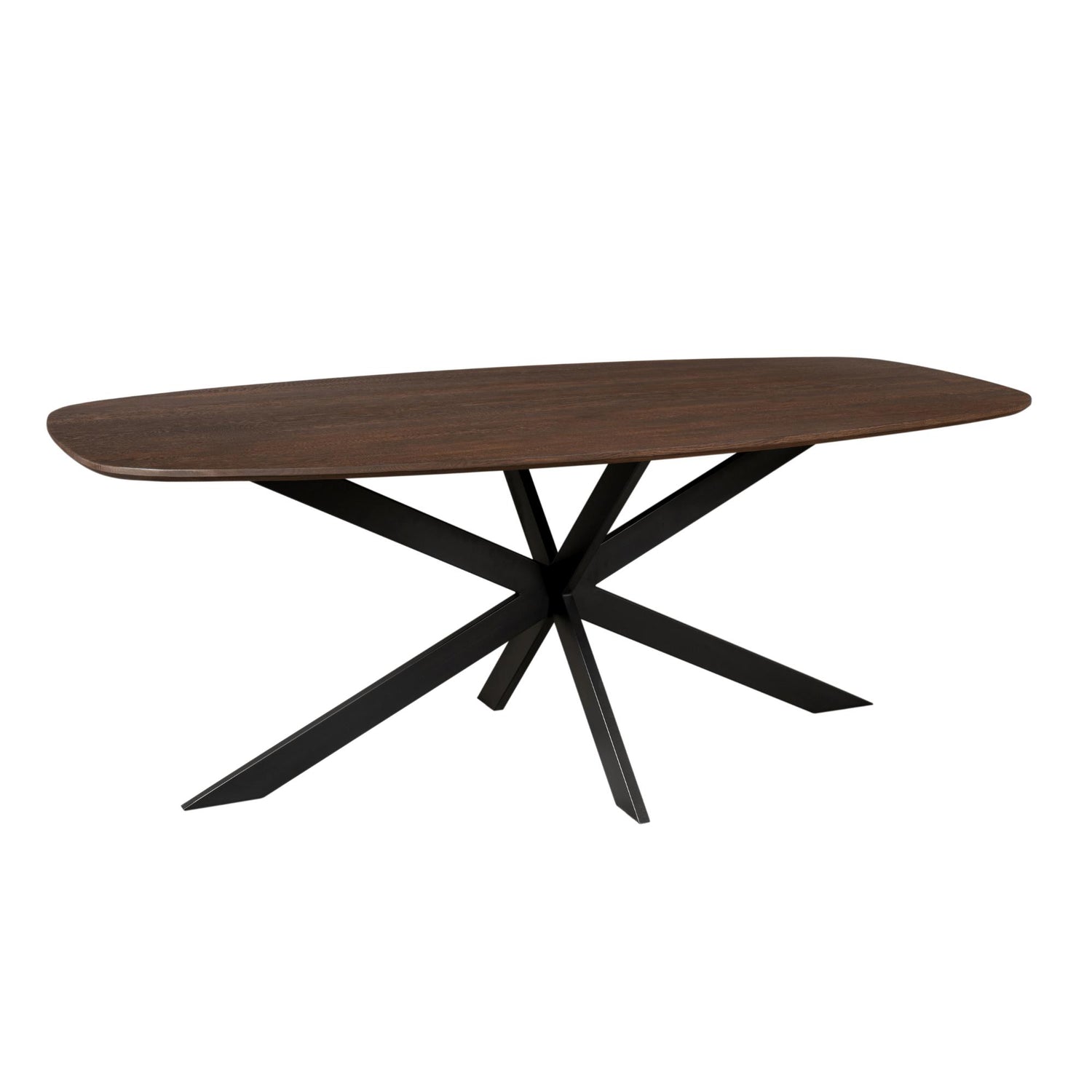 Eiken eettafel Ferris Deens Ovaal Bruin 180 cm - Industrieelinhuis.nl