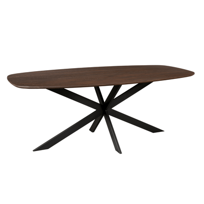 Eiken eettafel Ferris Deens Ovaal Bruin 280 cm
