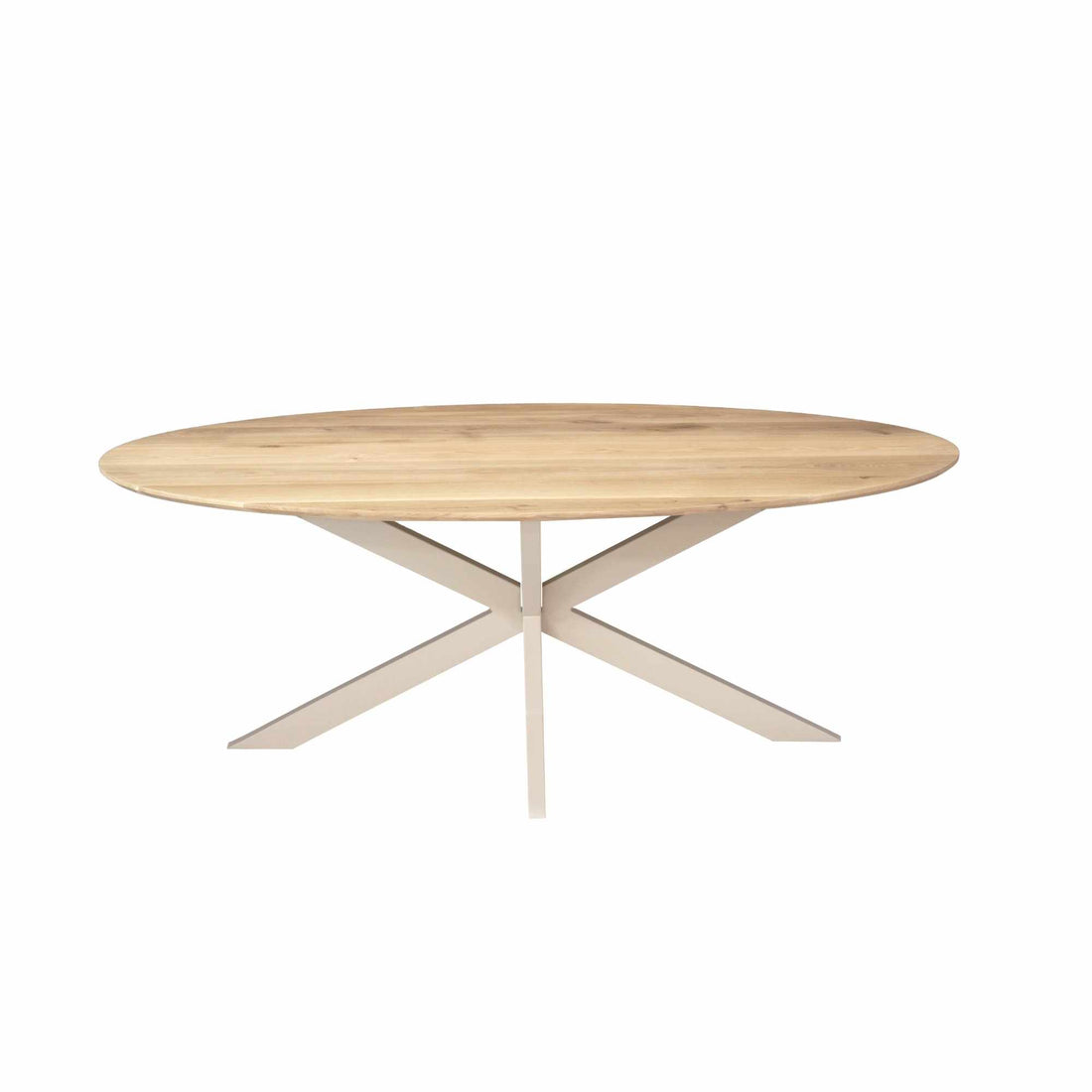Eiken eettafel Ferris | Ovaal 210 cm | Naturel | Poot Sand - Industrieelinhuis.nl